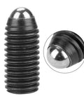 Top Shelf Heavy Duty 10 Pack M25 Carbon Steel Hex Socket Spring Loaded Ball Plunger Screws showing detailed view of plunger design.