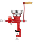 Manual Grain Mill With Low Hopper Hand Crank Cast Iron Grinder For Wheat Grains Spices Coffee Beans And Nuts Heavy Duty Table Clamp Dust Cover Non Electric Milling For Fresh Flavor At Home side view