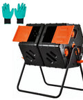 170L Outdoor Compost Tumbler With Ventilation System For Easy No Fuss Continuous Turning 45 Gallon Chamber Bin