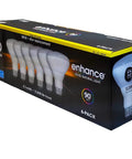 Six-pack box of dimmable LED BR30 flood light bulbs 65W equivalent soft white 750 lumens with 15,000 hours lifespan
