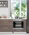 Brushed Nickel Cabinet Handles 25 Pack For Cabinets And Drawers 6-1/4 Inch Center To Center Stainless Steel Cabinet Pulls installed