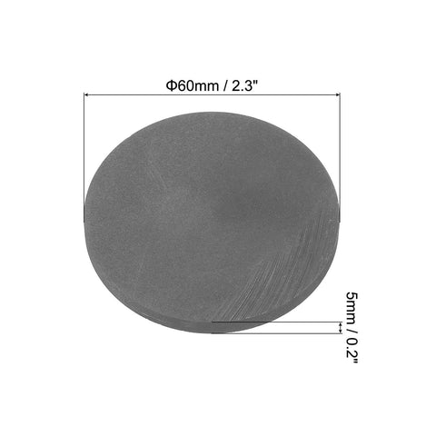 Round Graphite Block Disk Ingot High Purity Graphite Electrode Plate Sheet 60x5mm for Melting Casting and Electrolysis Pack of 2
