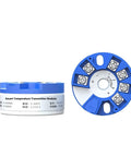 Programmable Temperature Transmitter Module for PT100 and Thermocouple K J to 4 to 20 mA Converter, head-mounted blue design
