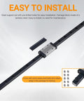 MGN12H 500mm Linear Rail Guide with carriage block for 3D printer and CNC machine, shown with steel balls and rubber plugs
