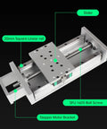 ZBX150 500mm Stroke CNC Linear Stage Motion Actuator X Y Z Axis Cross Sliding Table with 1605 Ballscrew and Double Linear Guide Rails