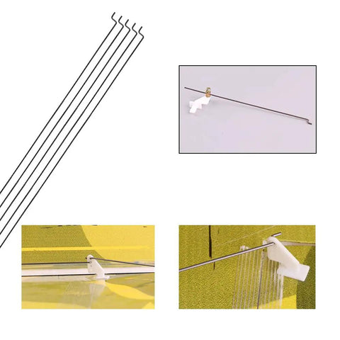 20 Pieces Z Type RC Airplane Pushrod Set 1.2mm Steel Wire Push Pull Rods for RC Planes, Helicopters, Boats, DIY Models 300mm Long