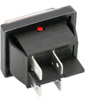 Side view of Rocker Switch On Off DPST 4 Terminals With Red Indicator Light 16A 250VAC Weatherproof Cover for heavy duty power control.