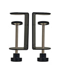 Heavy Duty 3 Inch C Clamp 2 Pack With Four Hole Back, adjustable desk clamps for woodworking and metalworking.