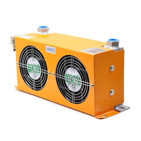 Hydraulic Air Cooler Oil Radiator Plate Heat Exchanger For Oil Tank Cooling And Temperature Drop 3000 kcal Per Hour, 60 Liters Per Minute Flow, 12 Volt Power, Industrial Oil System Heat Dissipation