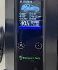 Display panel on Level 2 EV Charger 240V 32A and 40A For Home Use, showing charging stats and graphics.