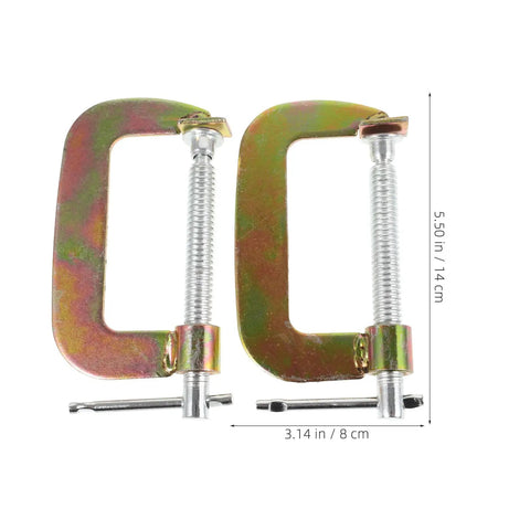 Heavy Duty 2 Pack Small Metal G Clamp 3 Inch Tabletop Woodworking Clamp For Desk Mounting And Woodworking Fixing Built Tough
