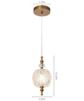 Antique Delicate Glass Pendant Light With Decorative Pattern, Adjustable Mini Ceiling Fixture For Kitchen Island And Dining Room, Brass Hardwired Design, Sloped Ceiling Compatible, Easy Install, 4.9 Inch, with brass finish and glass shade with measurements.