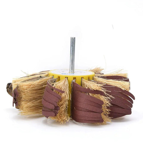 Heavy Duty Sisal Buffing Wheel With 6Mm Shank For Metal Polishing Deburring And Scribing Tasks On Steel Aluminum Wood Or Plastic Surfaces