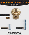 Package includes Champagne Bronze Cabinet Knobs Set Of 10 For Kitchen And Furniture, screws, single-hole design by EAXINTA