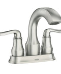 Hamden Spot Resist Brushed Nickel Two Handle 4 Inch Centerset Bathroom Faucet With No Fuss Install Design And Fingerprint Free Finish