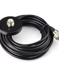 Coiled cable and magnetic base for Dual Band Ham Radio Antenna With Magnetic Base And Sixteen Foot Extension Cable For Vehicle And Marine Use Covers VHF 136 To 174 MHz And UHF 400 To 470 MHz PL259 Connector