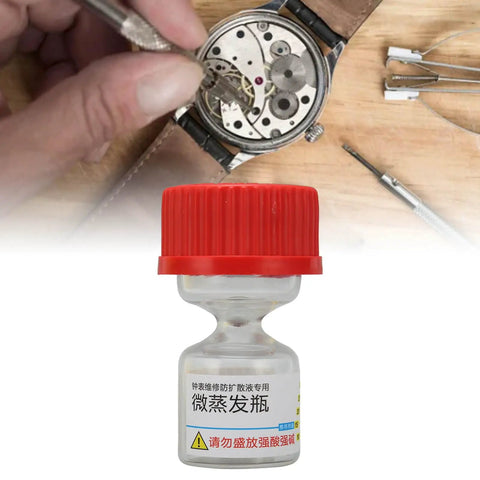 Evaporating Glass Bottle For Watch Repair Precise Lubricant Application And Diffusion Prevention Epilame Fixodrop Lubeta Compatible Tool