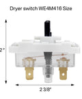Dryer No Fuss Push To Start Switch Replacement For GE And Hotpoint Dryers Fits Multiple Models Replaces WE4M416 2x2 3/8 inches