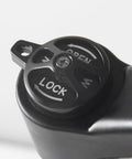 Close-up of manual lockout on Beefy Fat Tire MTB Suspension Fork For 20 To 26 Inch Fat Bikes, 100mm Travel, 9mm QR, 135mm Hub