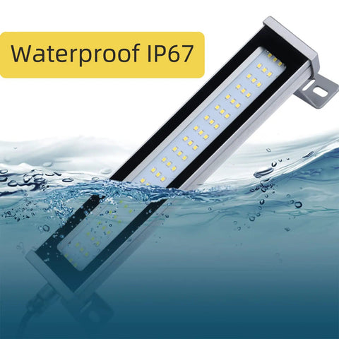 Beefy Heavy Duty CNC Machine Work Light LED 12W Uplight with IP67 Waterproof and Explosion Proof Build partially submerged in water