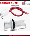 Side Marker Clearance Turn Signal Light Socket Holder with Wire Harness, dimensions labeled, 90075-60004, 2 Pack