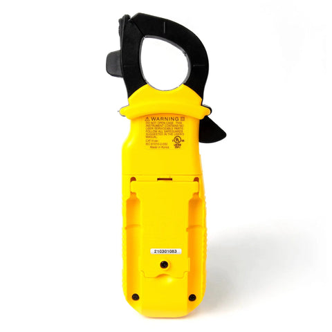 Digital Clamp Meter For HVAC Pros, Auto-Ranging 4000 Counts, Dual Display Reads AC And DC Voltage, AC Current, Microamps, Capacitance, Resistance, Diodes, NCV, Continuity, Live Wire Test, Min And Max, Handy Test Lead Holder
