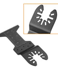 44mm High Carbon Oscillating Saw Blade Set For Plunge Cuts, 15 Piece Universal Multitool Blades close-up with digital depth scale