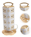 Heavy Hitter Power Strip With Quick Juice USB Ports And No Hassle Surge Guard For Your Home Office Setup, featuring USB ports and power outlets.