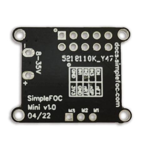 Back view of Three Phase Brushless DC Motor Driver Board With DRV8313 For FOC Control SVPWM SPWM Ready SimpleFOCMini Compatible