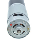 Beefy Power DC Planetary Gear Motor With Metal Construction 43 RPM 12V front view showing metal housing and connectors
