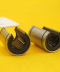 Two Pack LM16UU OP Precision Open Linear Motion Bushing Ball Bearing 16x28x37mm With Rubber Seals, side view