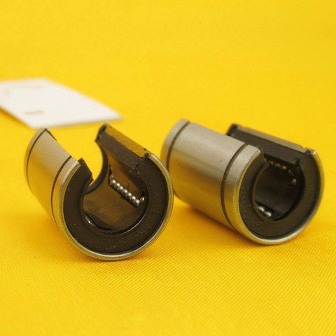 Two Pack LM16UU OP Precision Open Linear Motion Bushing Ball Bearing 16x28x37mm With Rubber Seals, side view