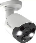 Add On 4K Ultra HD Bullet Security Camera With Sensor Spotlight For Indoor Or Outdoor Use, Dusk To Dawn Color Night Vision Plus True Detect Heat And Motion Detection, Wide 90 Degree Field Of View, DVR Compatible