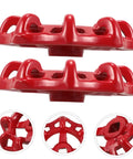 Red Two Pack Cast Iron Faucet Handle Replacement Kit With Water Valve Handwheel For Outdoor Spigots durable shutoff wheel