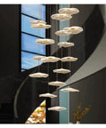 Modern Stair Chandelier Pendant Lights Indoor Lighting Ceiling Lamp Hanging Light Led Chandeliers for Living Room Indoor Lighting, featuring layered acrylic design.