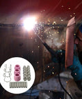 Premium Pl60 Plasma Cutter Torch Consumables Kit Includes 10 Durable Nozzles And Electrodes For Faster Cutting, Better Conductivity, And Easy Handling To Supercharge Your Welding Workflows Today during welding.