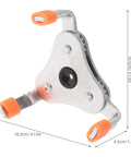 Top Shelf Smoke Detector Removal Tool For Ceiling Sensors Hassle Free Disassembly Grip With Long Reach Handle No Sweat Maintenance Kit For Fire Alarm Systems, metal tool with orange grips, dimensions 10.5cm x 4.5cm.