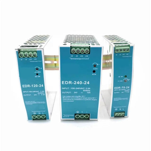 Din Rail Industrial Switching Mode Power Supply 75W 12V 24V DC For CNC Machines CCTV Systems And LED Lighting SMPS Power Supply 24V Ready With Wide Input Range Rugged Industrial Grade Design For Reliable Control And Automation