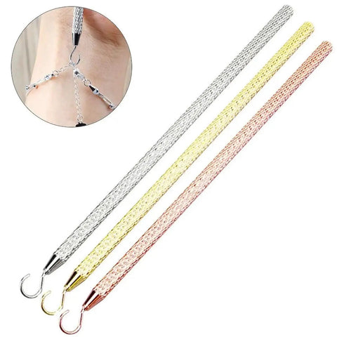 Rose Gold Bracelet Helper Tool Kit 12Pcs One Hand Jewelry Plier Clip Set For DIY Necklace And Watch Clasps Closures, 3 colors