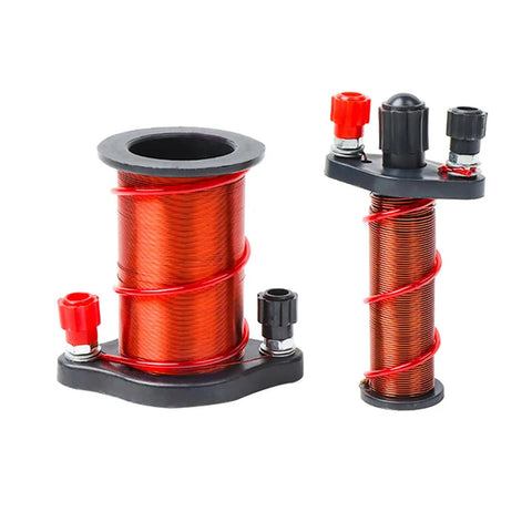 Primary and secondary coils of Physics Experiment Electromagnetic Induction Coil Kit for Students Do It Yourself Copper Coil Electromagnet Teaching Instrument Safe Easy Hands On Classroom Demonstration.