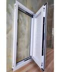 Top Shelf Aluminum Access Panel 26x36 Inches Weatherproof Hvac Duct Cover For Attics And Electrical Panels open, showing interior design.