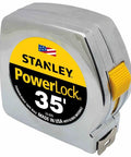 35 Foot Pocket Tape Measure With One Sixteenth Inch Precision, Durable Chrome Finish, Compact Design For Quick On The Fly Measurements