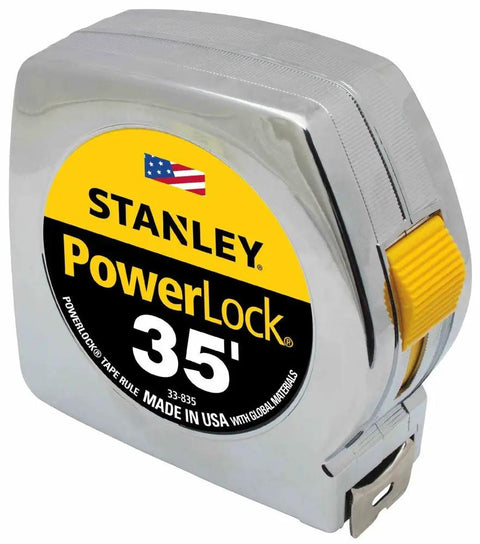 35 Foot Pocket Tape Measure With One Sixteenth Inch Precision, Durable Chrome Finish, Compact Design For Quick On The Fly Measurements