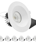 Smooth Trimless 6 Inch Led Recessed Lights 6 Pack With Twist Lock Mounting showcasing a white trimless design and adjustable dimming feature.