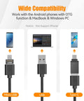 5.0MP USB Auto Focus Endoscope For Android, Windows, MacBook, HD Inspection Camera With Autofocus, Flexible Probe, USB OTG, Perfect For Pipes, Engines, Tight Corners, Plumbing, And DIY Diagnostics, with Micro USB, USB, and Type-C connectors