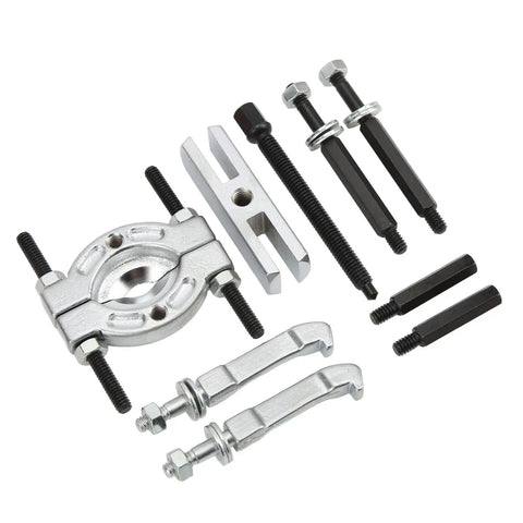 9 Piece Bearing Puller Set Handy Mini Bearing Separator And Splitter Portable Heavy Duty Metal Bearing Removal Tool Kit components on white background