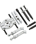 Heavy Duty 9 Piece Bearing Separator Puller Set With ABS Tool Box For Wheel Hub Pinion Axle Drive Shaft Metal Splitter Removal Repair Kit Built For Pros And DIY Heroes Using Gear To Get Car Jobs Done Safe From Damage While Saving Cash, 9pc steel parts