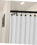Rustproof Metal Shower Curtain Rings 12 Piece Set For Bathroom With Easy Glide Hanging Hooks Smooth Sliding Durable Quick Install Modern Look For Any Shower Curtain hanging on a rod