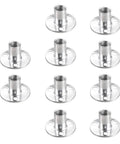 100 Pack Carbon Steel Galvanized Tee Nuts T Nuts Fasteners For Furniture Frames M8 Thin Low Profile Iron Plate Nuts With Pre Drilled Holes
