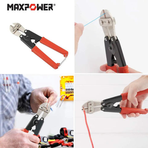 Heavy Duty Bolt Cutter Set 18 Inch And 8 Inch Mini Bolt Cutters With Chrome Molybdenum Steel Blades in use